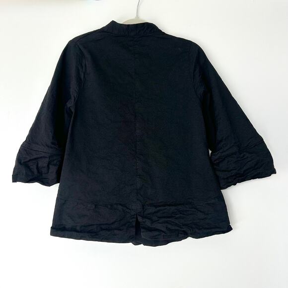 EUC Porto San Francisco Charcoal Black Asymmetric Jacket Size 2 / Medium Italian - Picture 13 of 14